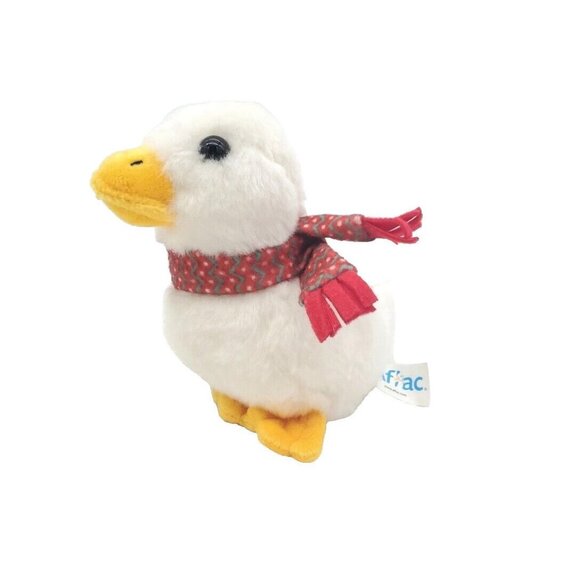 Aflac Insurance Duck White 6 Inch Plush Stuffed Animal Toy Gift Works Scarf Talk - Picture 1 of 5